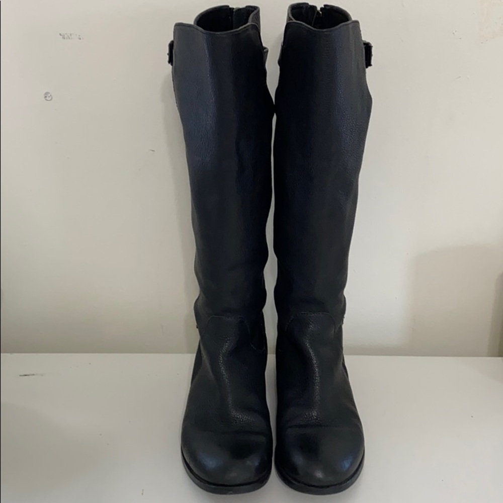 J. Crew black leather riding boot